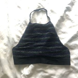 NEW VS Rainbow shimmer halter high neck bra